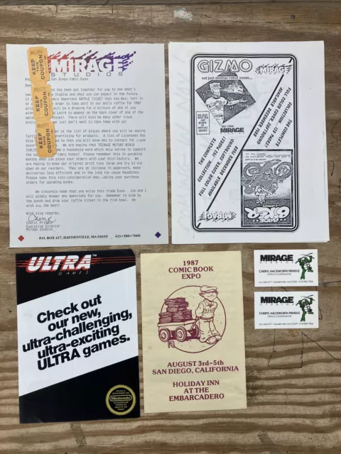 1987 COMIC BOOK EXPO San Diego Comic Con program + MIRAGE Studios info TMNT