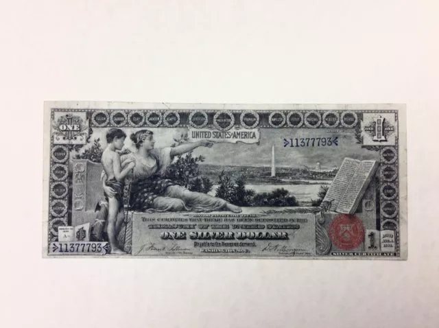 Fr. 224  1896 $1 One Dollar “Educational” Silver Certificate - Tillman /Morgan