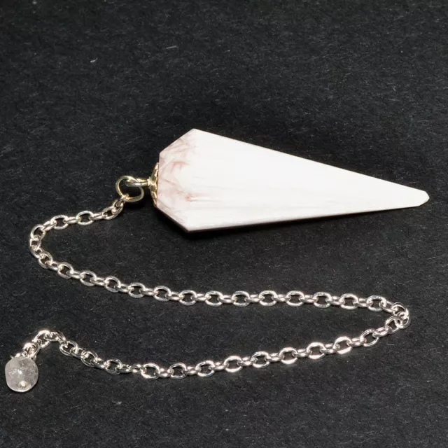 40-50 MM Natural Scolecite 6 Facet Healing Balancing Chakra Dowsing Pendulum