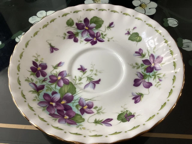 Royal Albert Flower of the Month February VIOLETS Saucer Only 2nd Quality