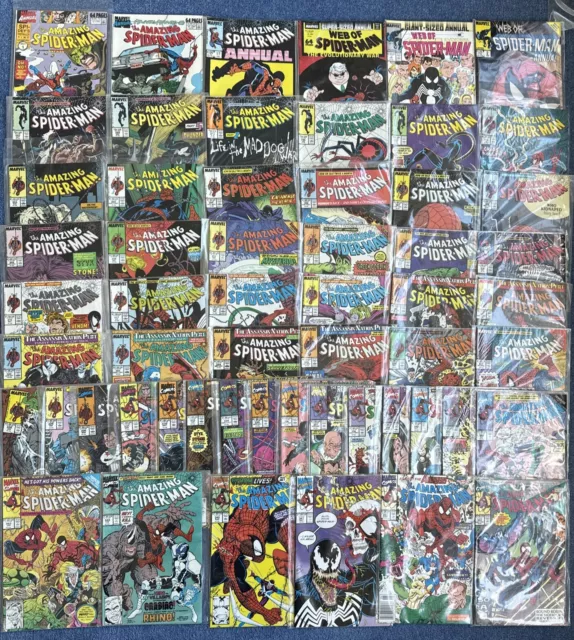 Marvel Amazing Spider-Man Bundle 6x Annuals #293-353 (Broken Run) x57 Comics