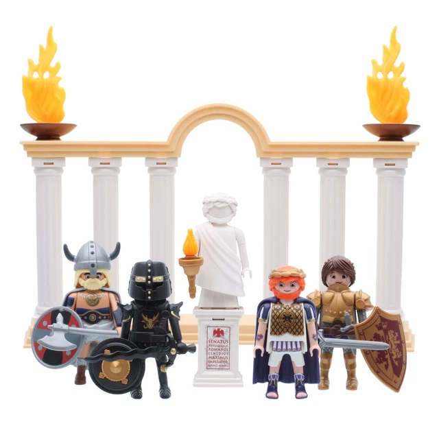 Figurines Philoctes Micro Légendaire - 8 Personnages 10cm Avec Armes - Décoration Gâteau Et Collection