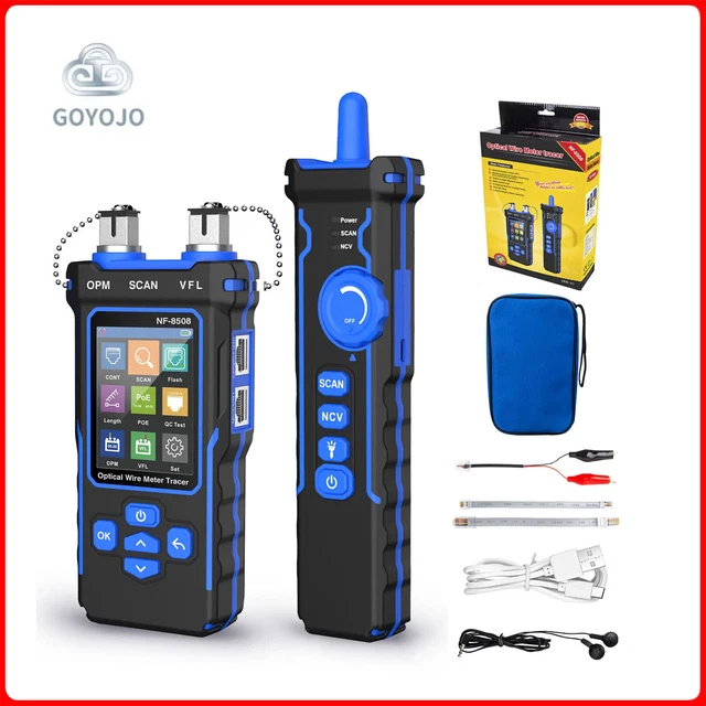 NF-8508 tester cavo di rete digitale LCD 2in1 tester metro filo ottico di rete