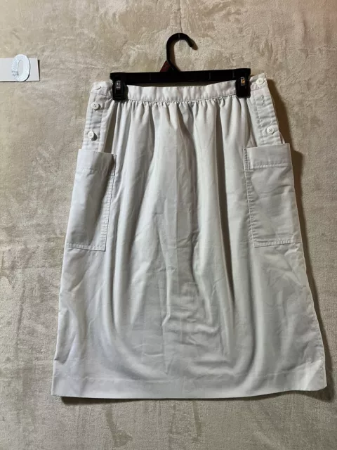 Vintage Prestige Petites Women’s Skirt White Size 14P Pockets