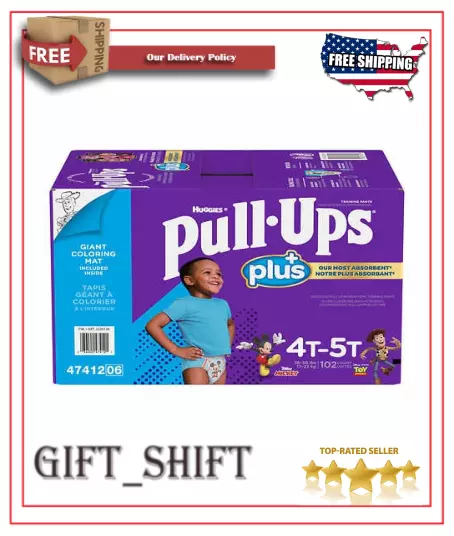 Huggies Pull-Ups Training Pants for Boys 4T-5T 38-50 Pounds (102 Count)