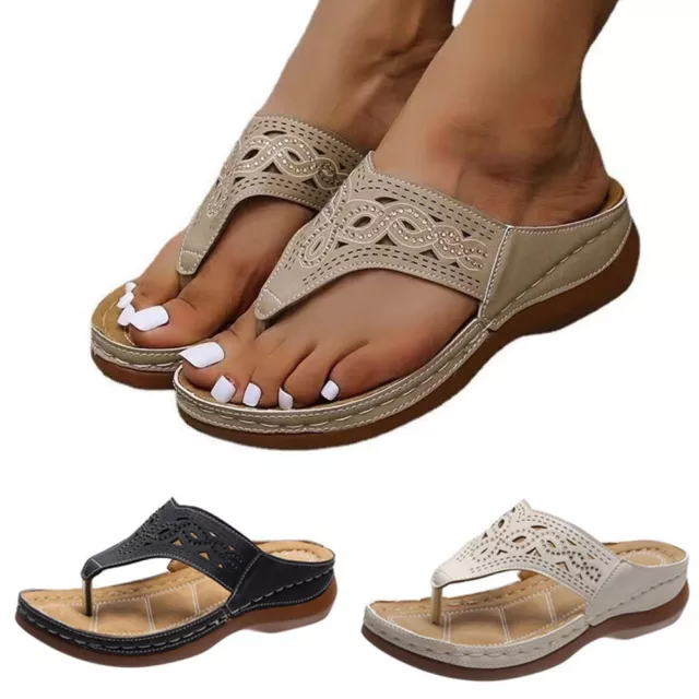 Sandales orthopédiques pour femmes mules confortables chaussures à enfiler pla