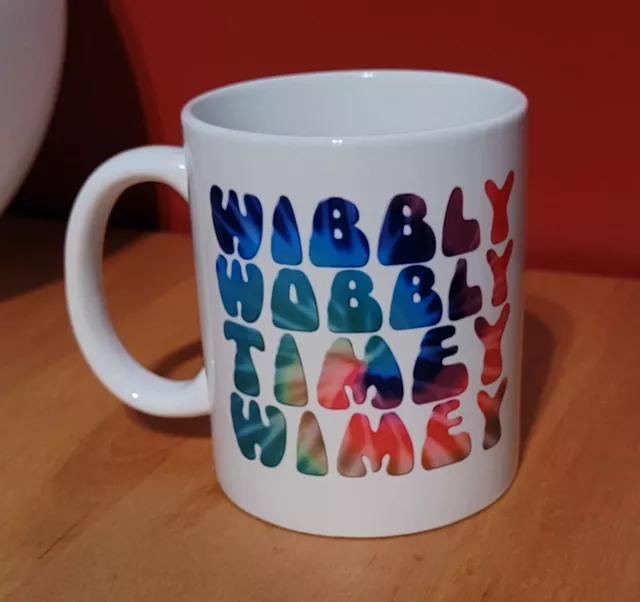 Dr Who mug WIBBLY WOBBLY TIMEY WIMEY rare