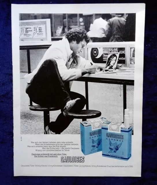 Gauloises Zigaretten, originale Werbung aus 1980