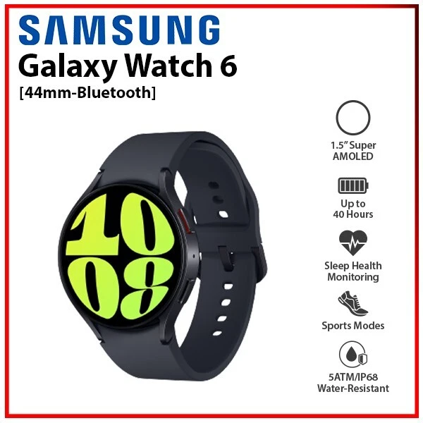 44MM)NEW SAMSUNG GALAXY Watch6 Bluetooth IP68 Android Smartwatch  