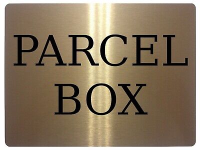 PARCEL BOX Metal Aluminium Plaque Sign For House Office 20x15cm
