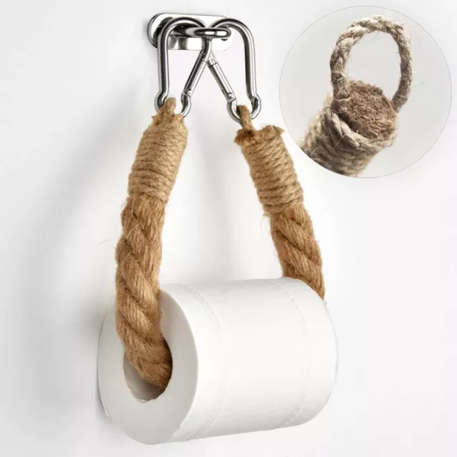 Woven Hanging Rope Towel Rack Toilet Paper Holder Toilet Paper Roll Holder