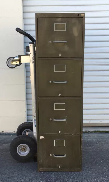 Mid Century Vintage Yawman Erbe New York Green Metal File Cabinet We Ship$$