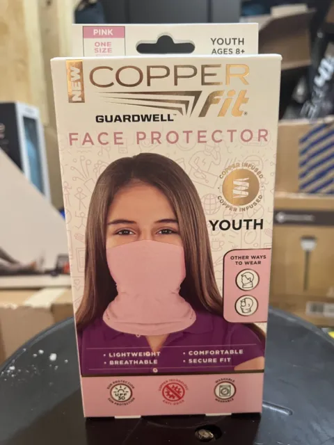 Copper Fit Guardwell Face Protector YOUTH Mask PINK Cooling GAITOR BRAND NEW