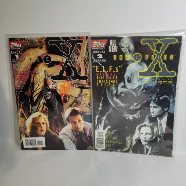 X-FILES Annual #1 & #2 Topps Comics 1995/1996 NM