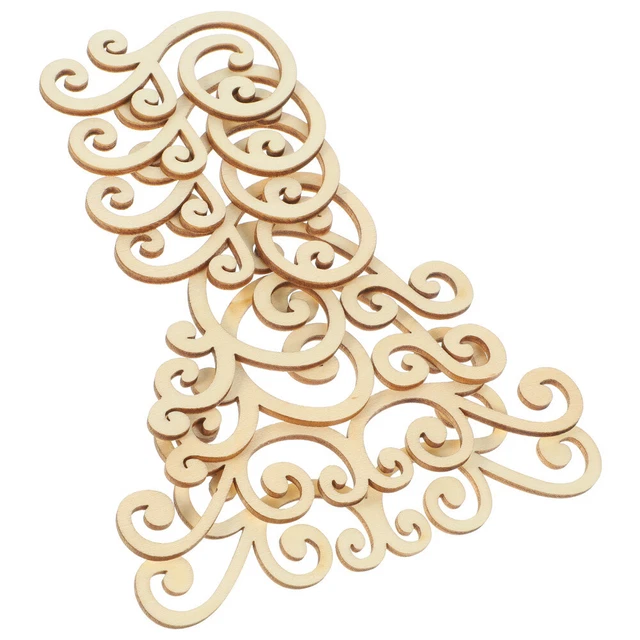 16 pezzi di fette di legno decorative in trucioli di legno, decorazioni fai