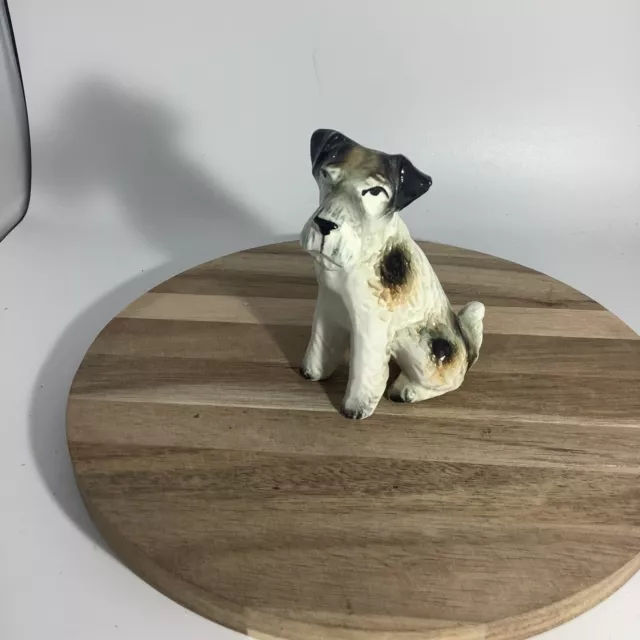 Vintage Terrier Dog Figurine 4.5” Ceramic Japan