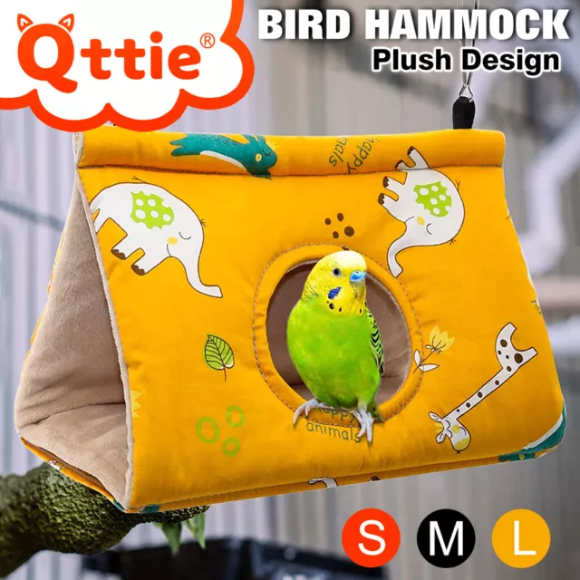 Qttie Bird Sleep Cotton Nest Cage Hut Pet Hammock Hang Cave Bed Parrot Warm Tent