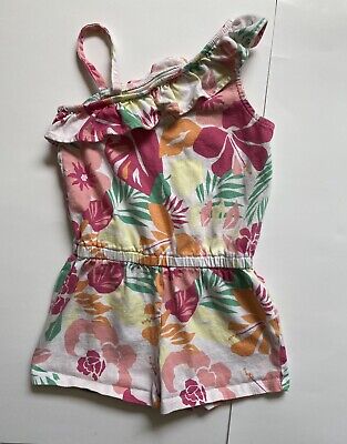 GYMBOREE HOP-N-ROLL ROMPER 8 Pink ORANGE Shorts Outfit SPRING SUMMER jumper