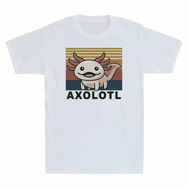 T-shirt manica domande vintage grafica You Sure Axolotl regalo uomo corto