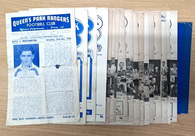 X19 QPR/QUEENS PARK RANGERS HOME PROGRAMMES 19451962 JOB LOT/BULK
