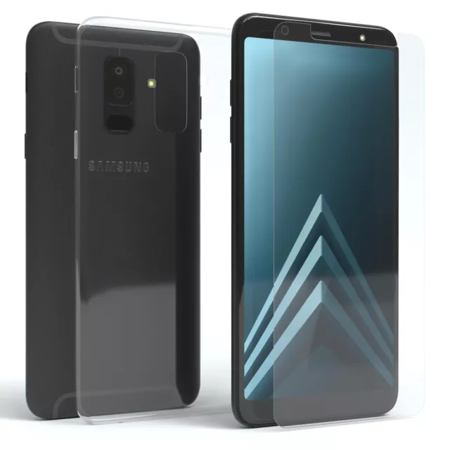 EAZY CASE für Samsung Galaxy A6 Plus 2018 Hülle Silikon Handyhülle + Schutzglas