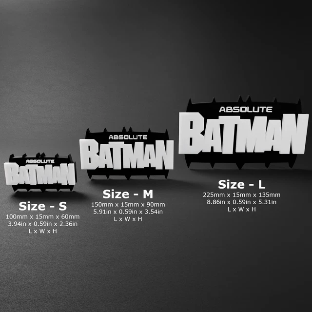 Batman Sign Display ABSOLUTE BATMAN (2024) - Comics 3D Printed Logo Display Sign £14.26 ...