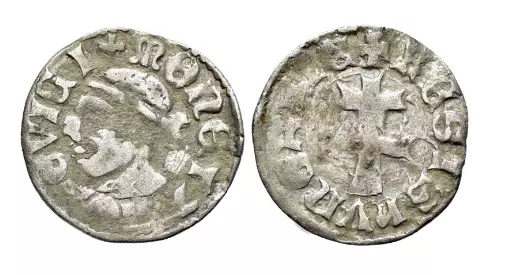 Ungarn Mittelalter Louis I 1342-1348 Denar Silber 679/4