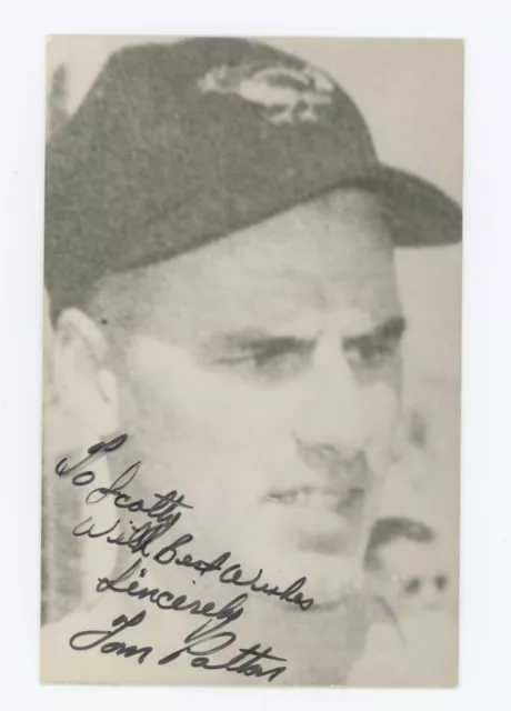 Autographed Rowe Postcard of Orioles Tom Patton