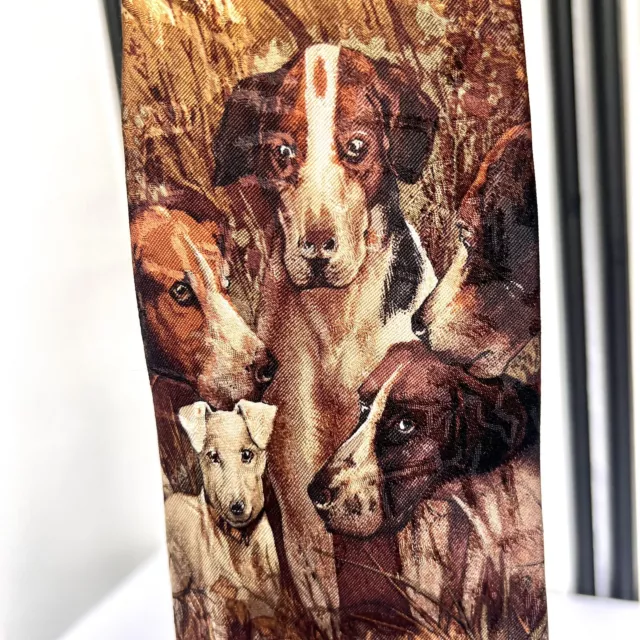 Polo Ralph Lauren Vintage Mens Neck Tie Hunting Dogs Horses 100% Silk USA Made Polo Ralph Lauren Vintage Mens Neck Tie Hunting Dogs Horses 100% Silk USA Made