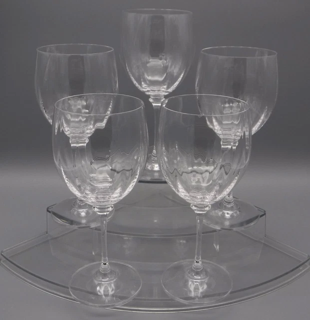 MIKASA STEPHANIE Water Goblets Set of 5 Water Glasses Excellent