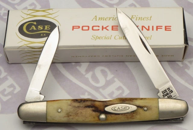 Vintage Case XX USA 10 Dot 1970 05263 SS “Eisenhower” Penknife Nice Stag N Mint