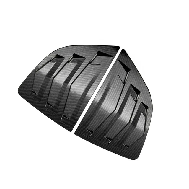 US 2Pack Car ABS Rear Side Window Louvers Air Flow Vent Scoop Shades Cover Trims