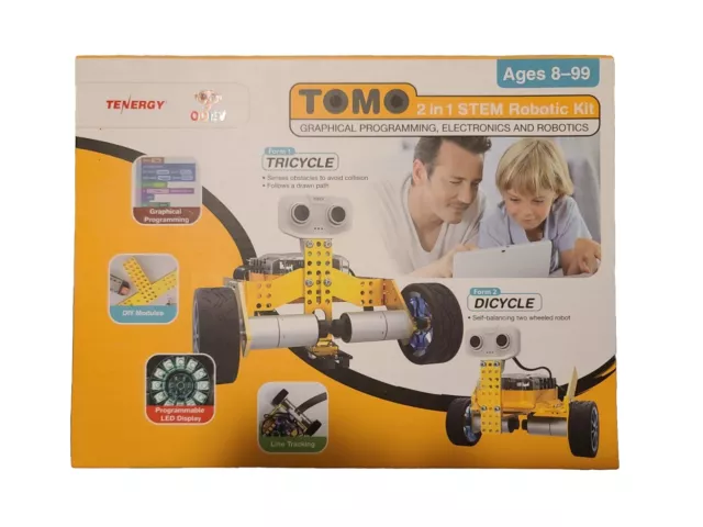 NEW Tenergy Educational Robotic Kit for Kids Age 8+ Tomo STEM Robot 2-in-1 DIY