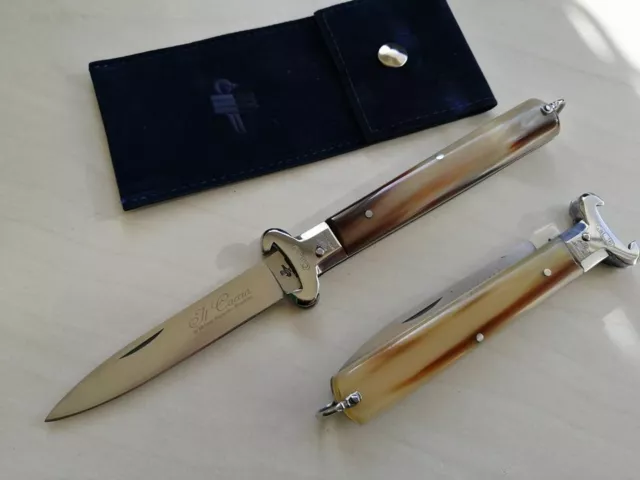 Coltello Tradizionale Sfilato Caccia corno autentico couteau navaja knife messer