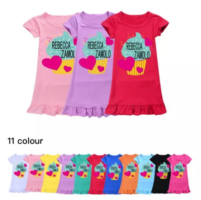 Kids Girls Rebecca Zamolo Cotton Dress Nightdress Nightie Summer Pajamas Skirt