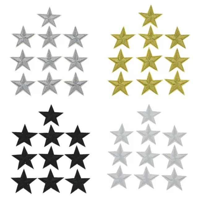 20PCS Star Embroidery Patches Sew Iron on Applique Clothing Bag Sewing Badge DIY