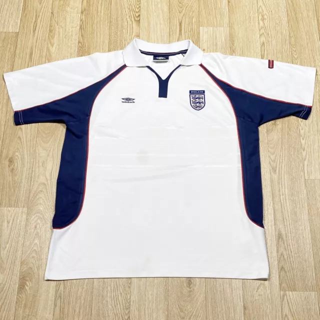 England 1999 Training Football Shirt Size XL Mens Umbro Short Sleeve Top Vintage