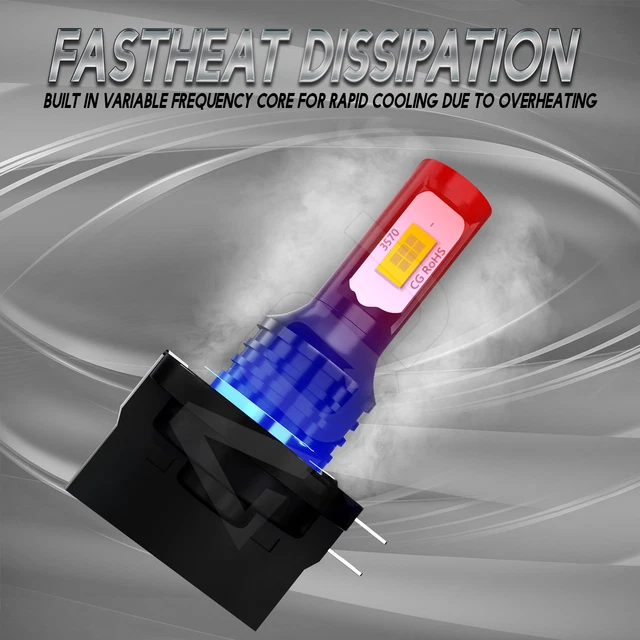 H11B LED HEADLIGHT Bulb Replace Low Beam 6000K White Bright Lamp 2pcs