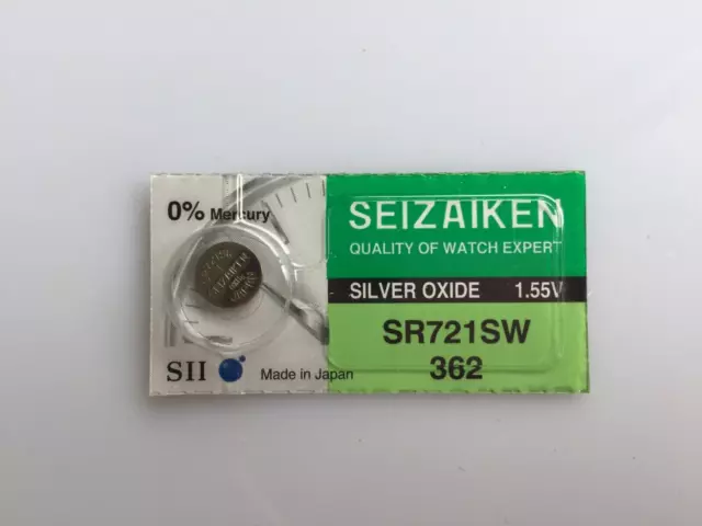 1 x SEIKO SEIZAIKEN SR721SW 362 SILVER OXIDE 1.55V WATCH BATTERY BATTERIES