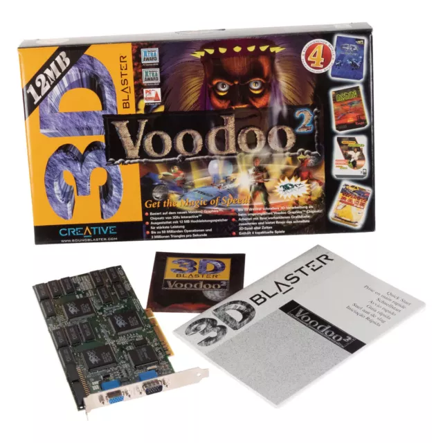 GRAPHICS CARD CREATIVE Labs 3D Blaster CT6670 3Dfx Voodoo 2 12MB PCI Box 281.34 PicClick UK