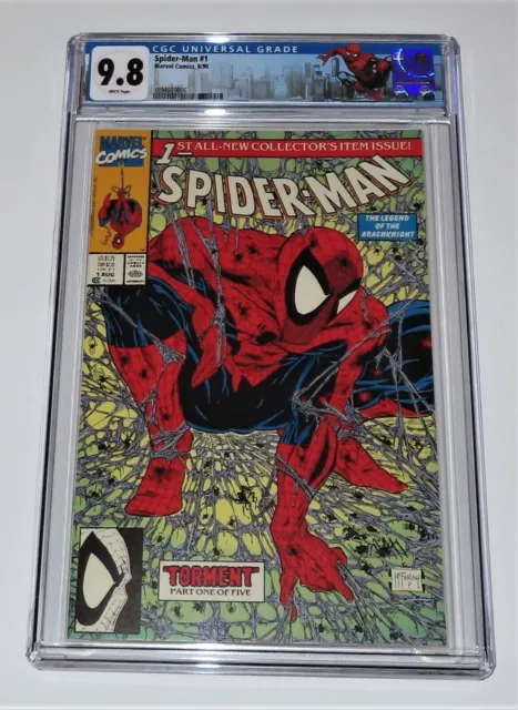 Spider-Man #1 "Torment"  CGC 9.8  Custom "NYC" Label(retired).  Todd McFarlane!