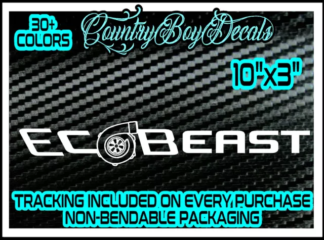 ECOBEAST Turbo VINYL DECAL Sticker ECO Turbo Boost Beast Truck Car Race