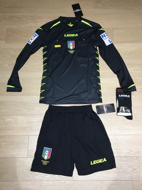 DIVISA ARBITRO LEGEA 2020 2021 Nera L Manica Lunga Nuova Con Sponsor EUR 43 00 PicClick IT