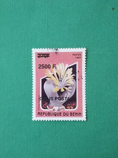 Bénin surchargé overprint 2500f sur 270f Orchidée Colis Postaux Majuscule