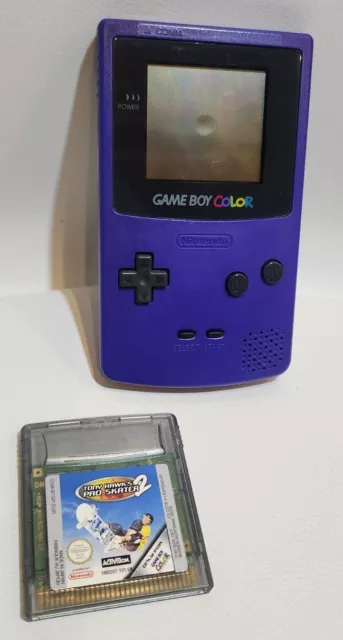 Nintendo Gameboy Color Grape Purple + Tony Hawk Game