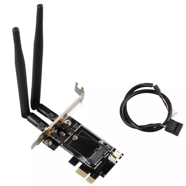 Adaptateur de Carte RéSeau WiFi Sans Fil Bluetooth de Bureau PCIe Vers M.2 9863