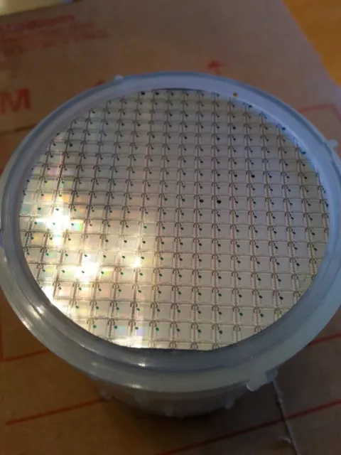2" Silicon Wafer Hewlett Packard Vintage HP 1E3C4C5C6C 9-1000 081E Failures Rare