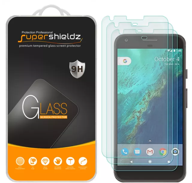 3X Supershieldz for Google Pixel Tempered Glass Screen Protector Saver