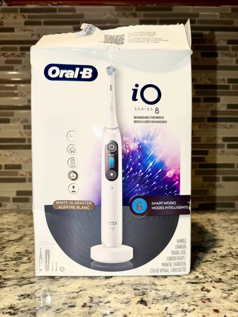 ORAL-B IO SERIES 8 Connected Rechargeable Electric Toothbrush White ...