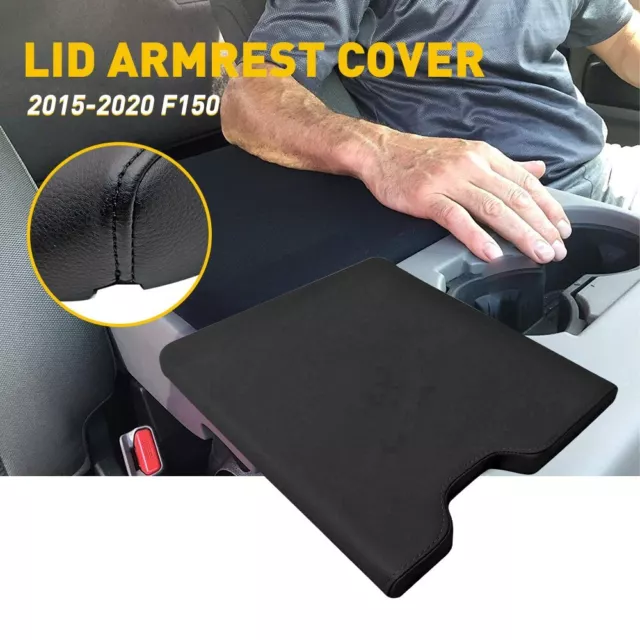 OXILAM Black Car Armrest Cushion Cover Skin For Ford F150 2015-2020 Accessories